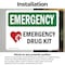 Signmission Drug Kit With Symbol, 14 in W x Rectangle, Vinyl Decal OS-2PACK-EM-D-1014-L-10308 - alternate 2